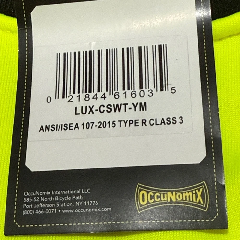 High-Visibility Yellow and Gray Men's Crewneck Sweatshirt. Medium